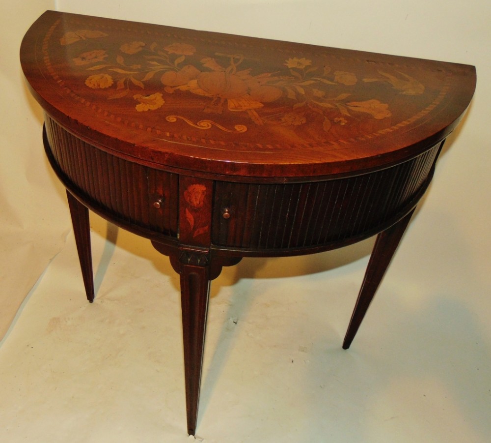 Dutch mahogany & marquetry side table Circa 1800