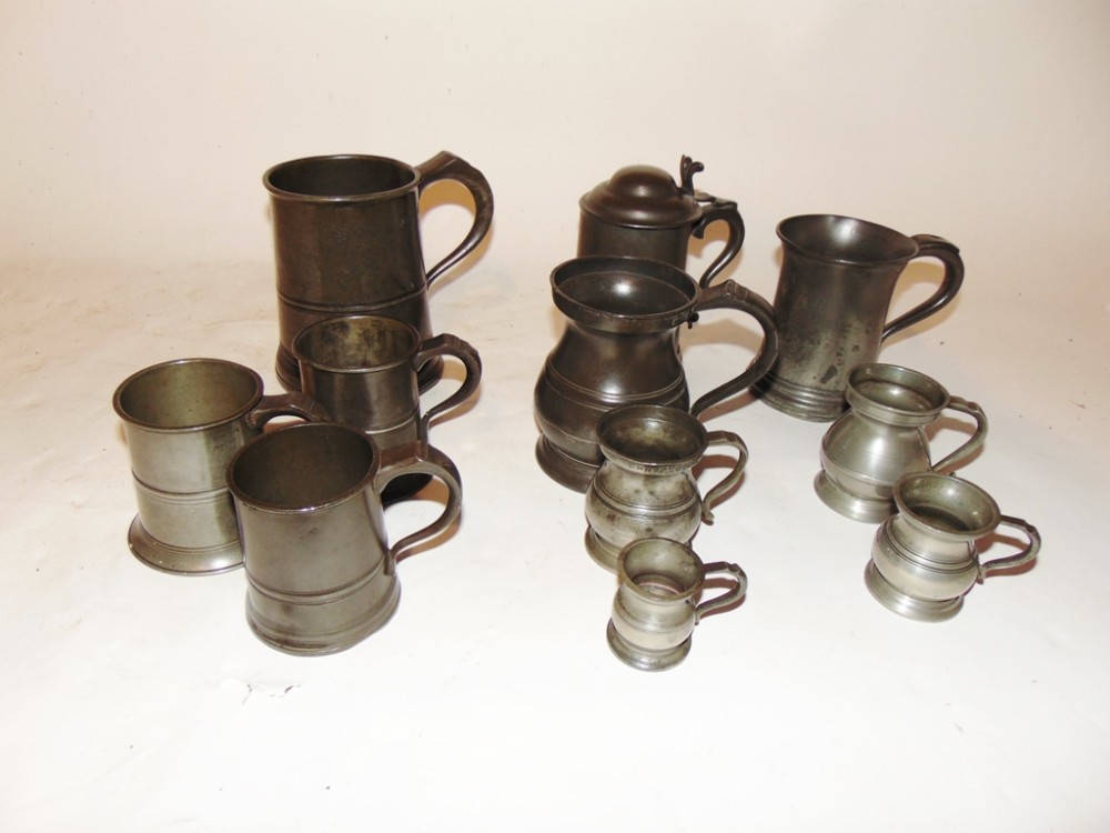 Collection Georgian pewter circa 1820