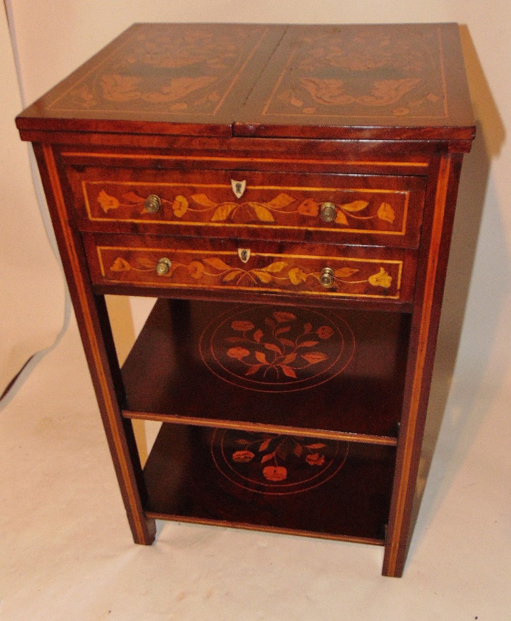Dutch marquetry patience table. circa 1810