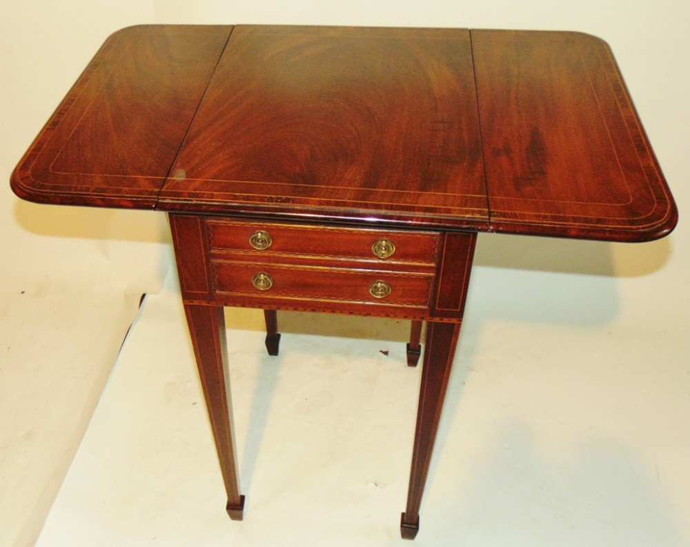 Georgian mahogany pembroke work table. Circa 1785