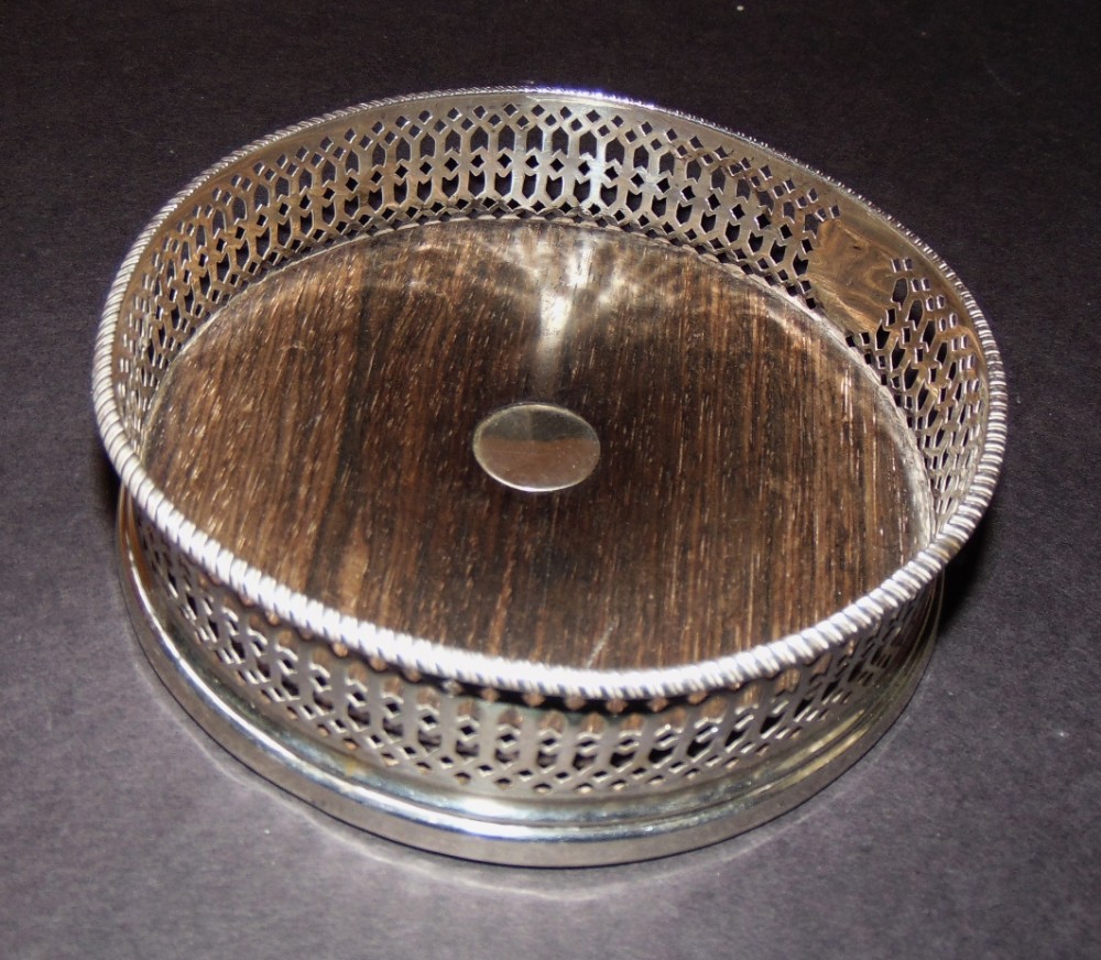 Early Victorian silver coaster 1841