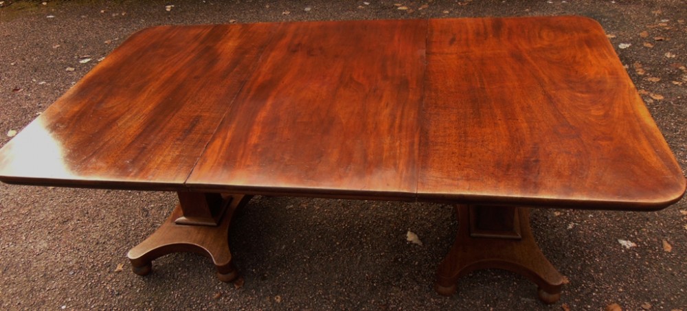 Late Georgian two pillar dining table circa 1830