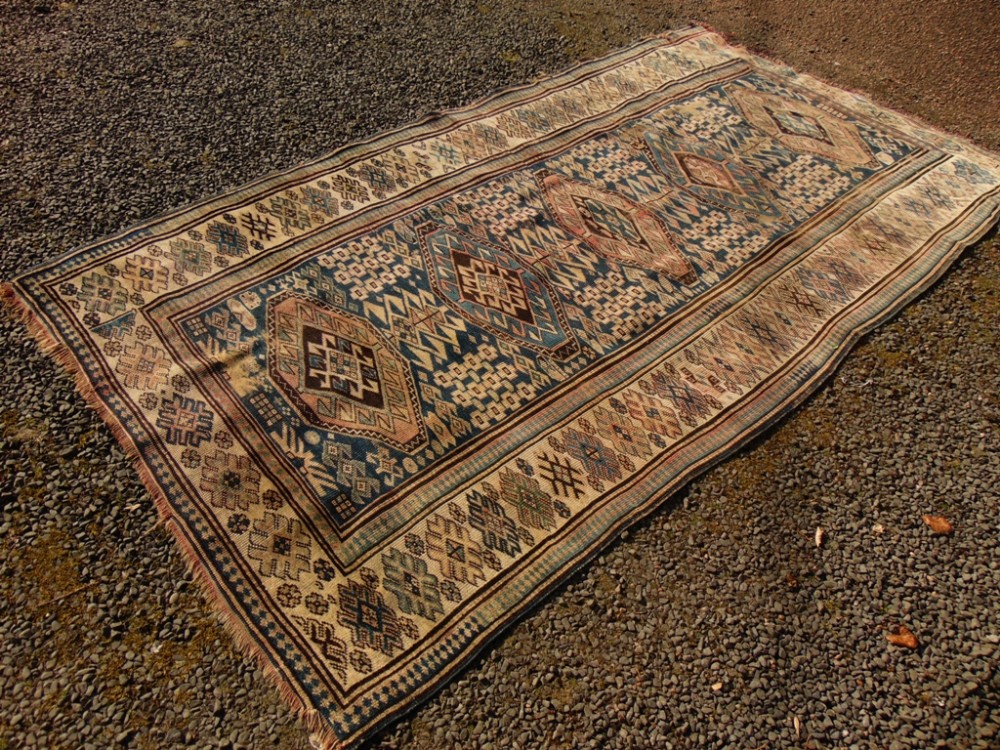 Antique Caucasian Karabagh large rug. Circa 1910