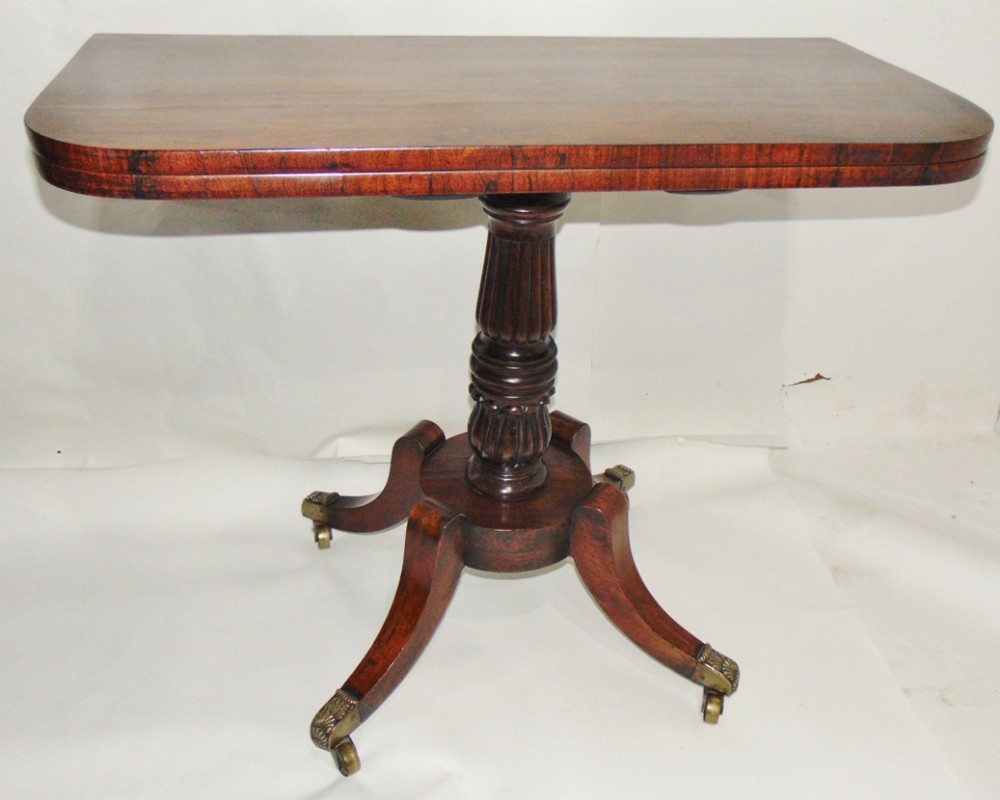 Regency rosewood card table circa 1815