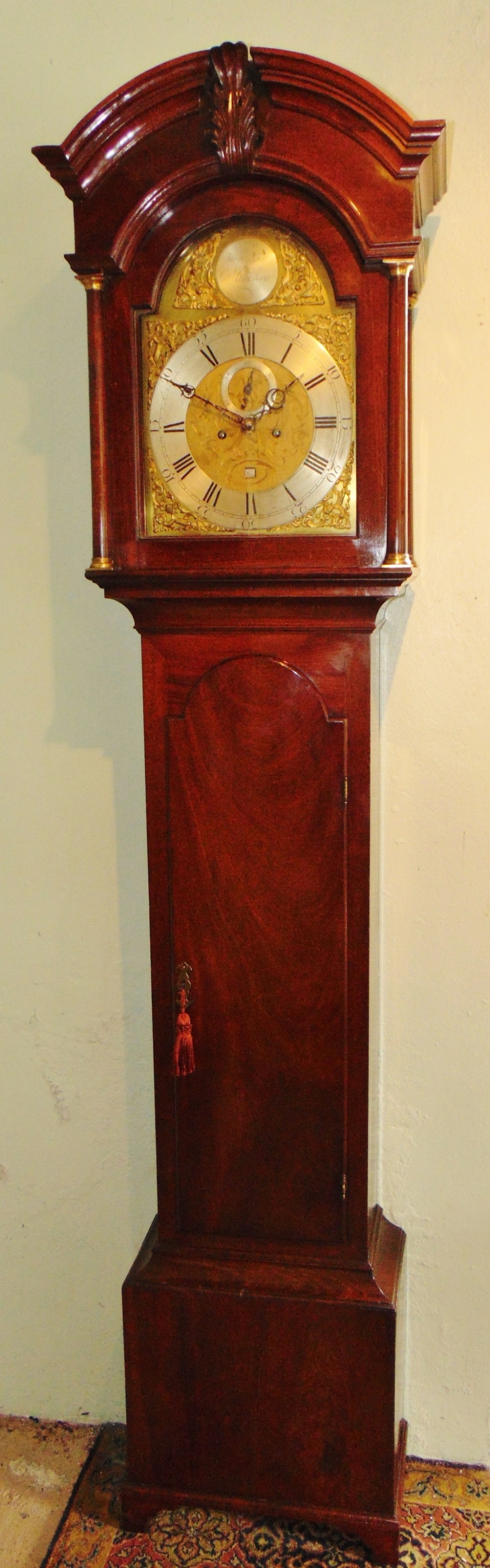 Scotissh Georgian mahogany longcase clock circa 1770