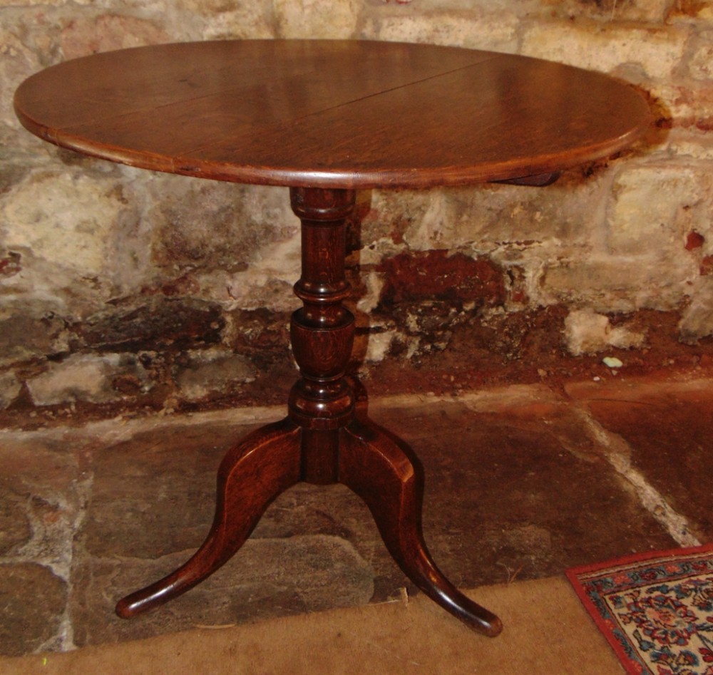 Georgian oak tripod table circa 1775