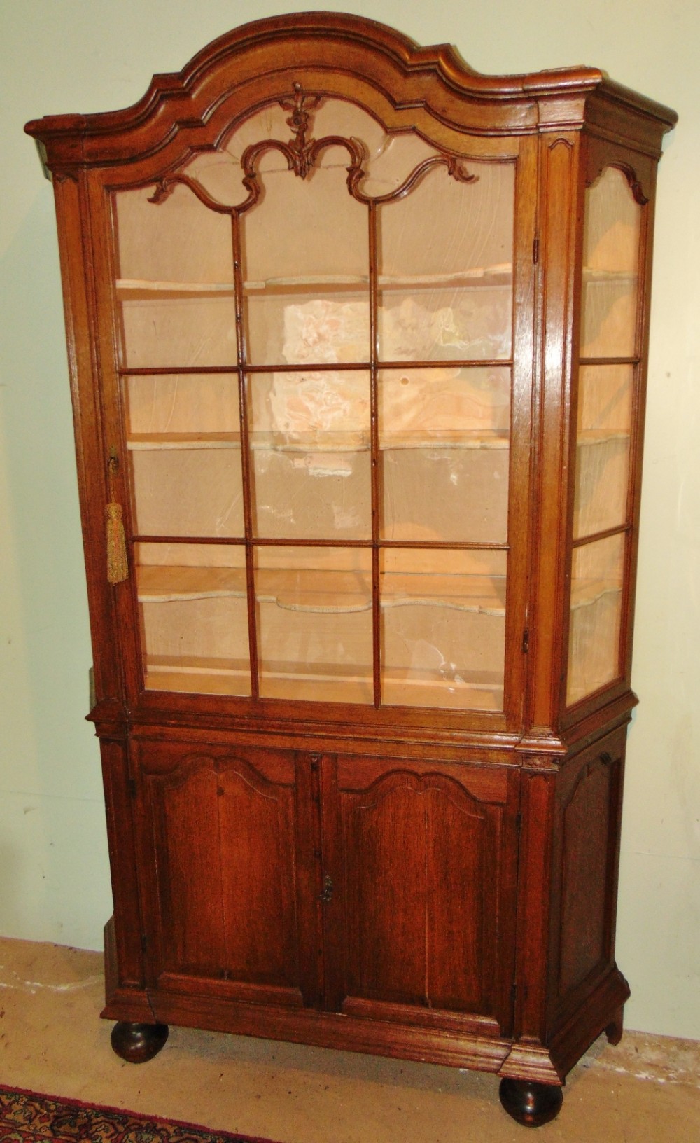 18th century Dutch oak china cabinet circa 1770