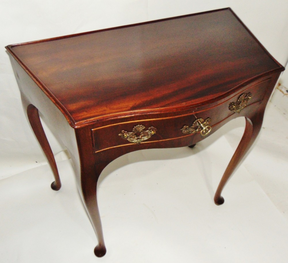 Dutch mahogany serpentine side table circa 1770