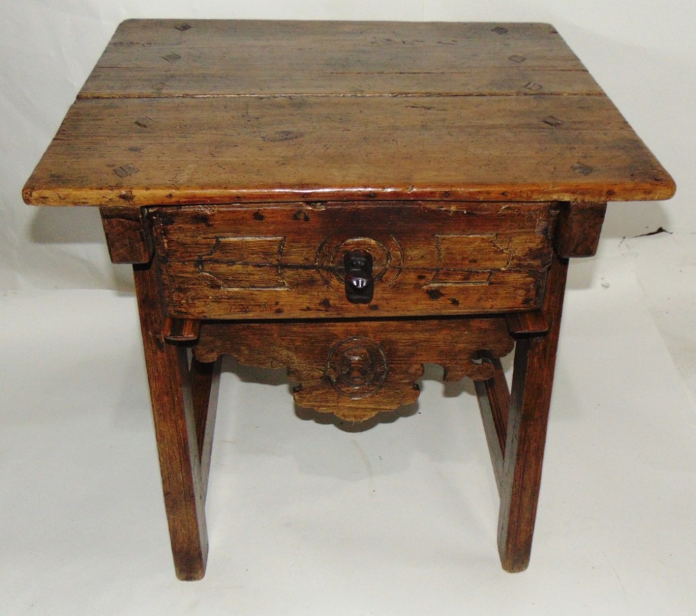 Spanish pine low side table circa 1820