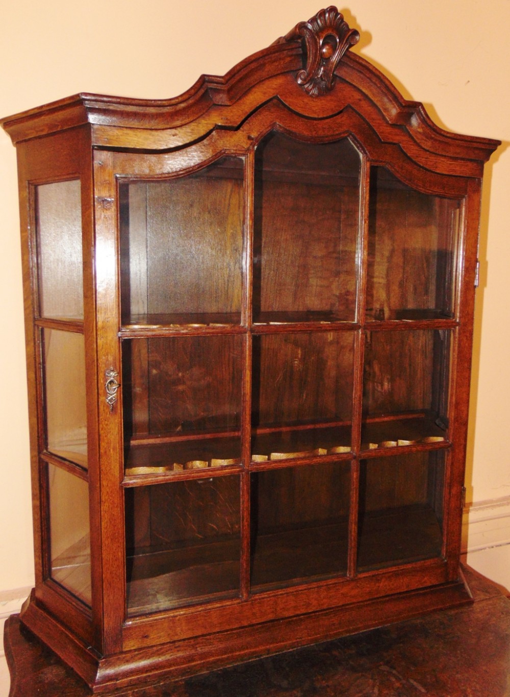 Dutch oak hanging cabinet circa 1770