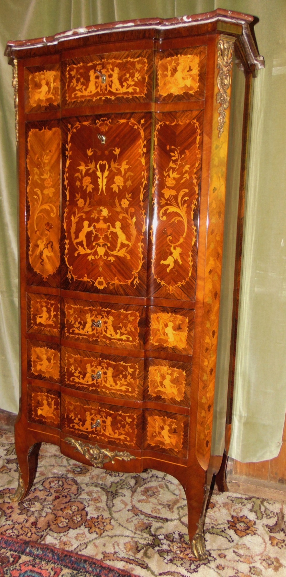 French kingwood inlaid escritiore Circa 1870