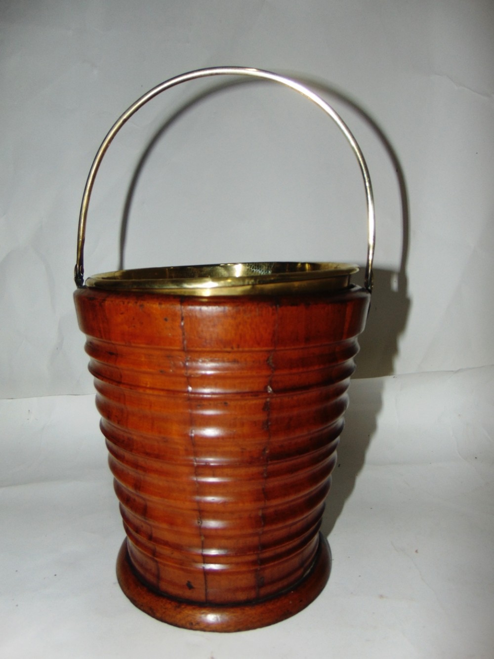 Small coopered mahogany bucket jardiniere circa 1820