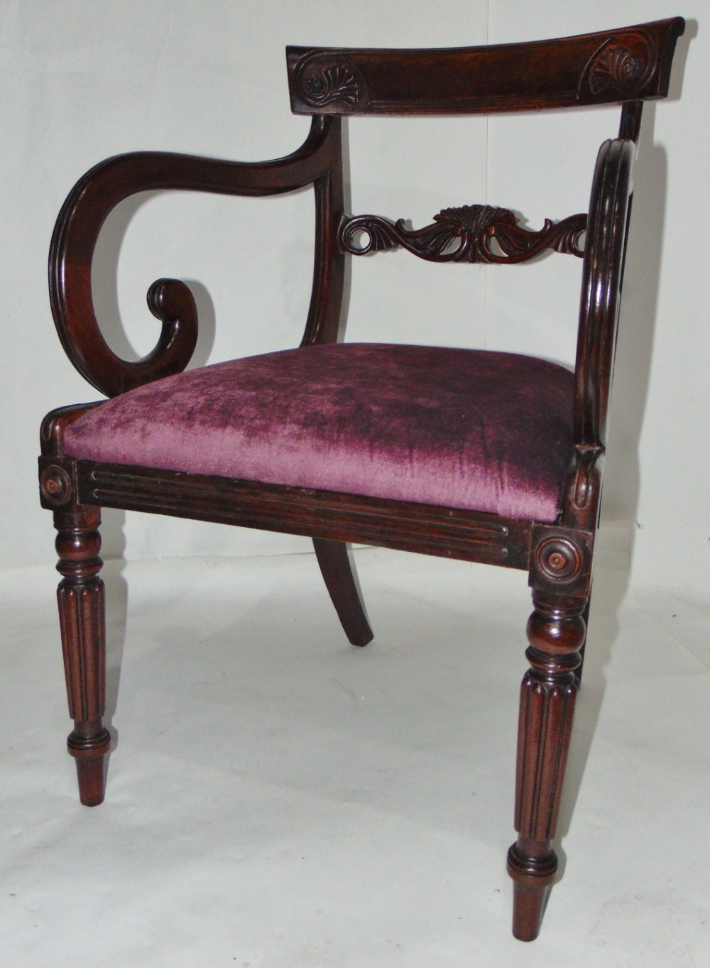 Regency mahogany elbow chair circa 1825