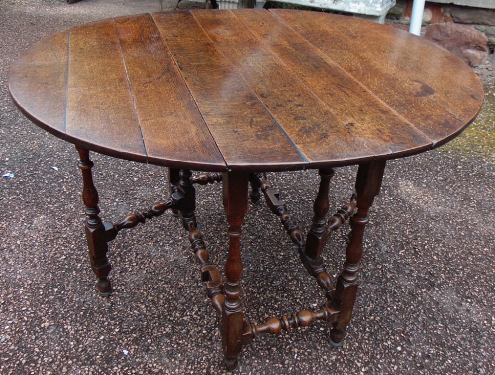18th century oak and fruitwood gateleg table circa 1760