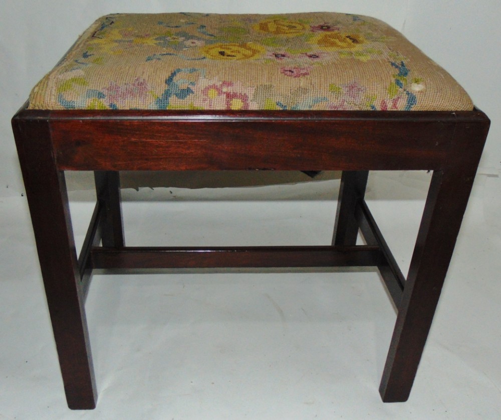Georgian mahogany stool circa 1770