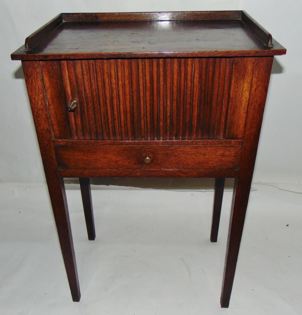 Dutch oak bedside cabinet circa 1790
