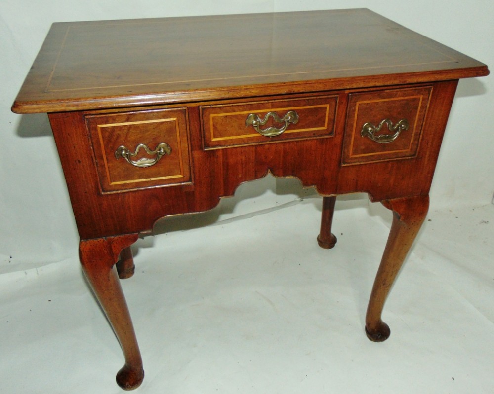 George II walnut veneered lowboy circa 1740