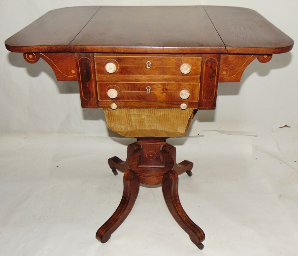Regency rosewood work table circa 1815