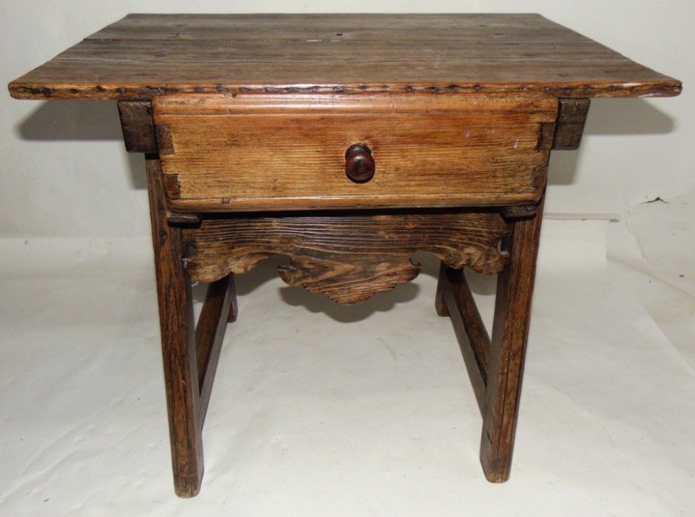 Spanish pine low side table circa 1810