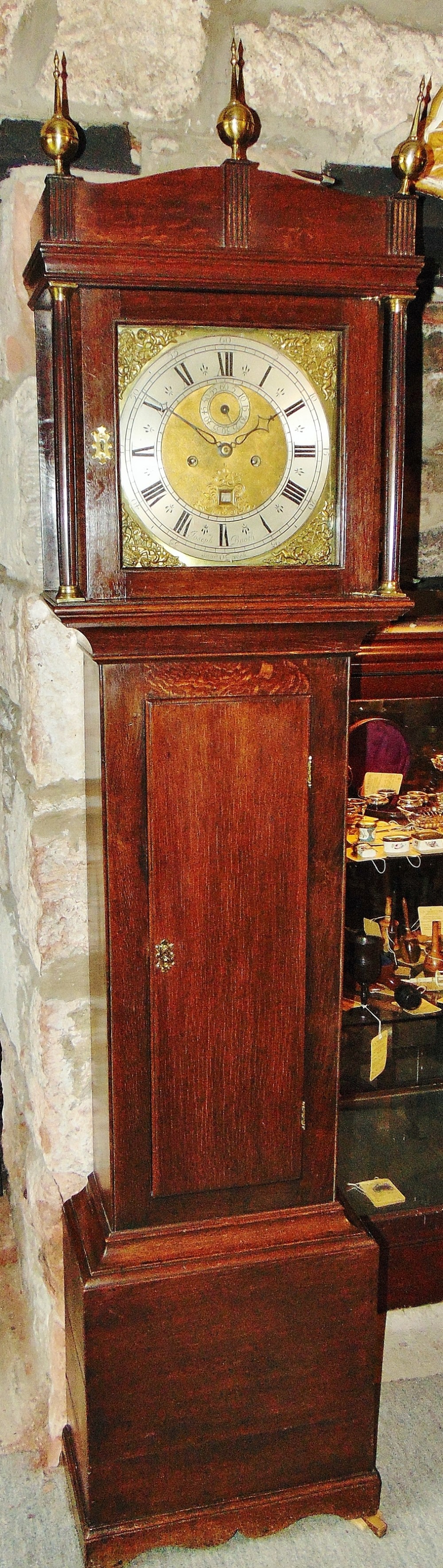 Georgian oak longcase clock circa 1775