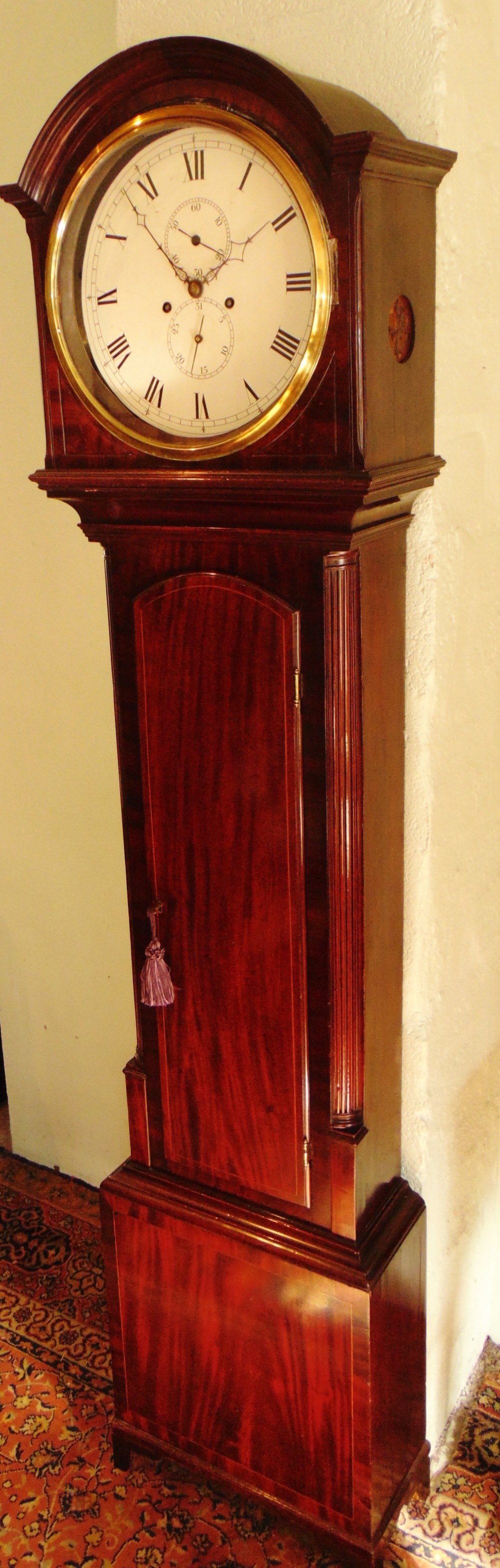 Scottish Georgian mahogany longcase clock circa 1810
