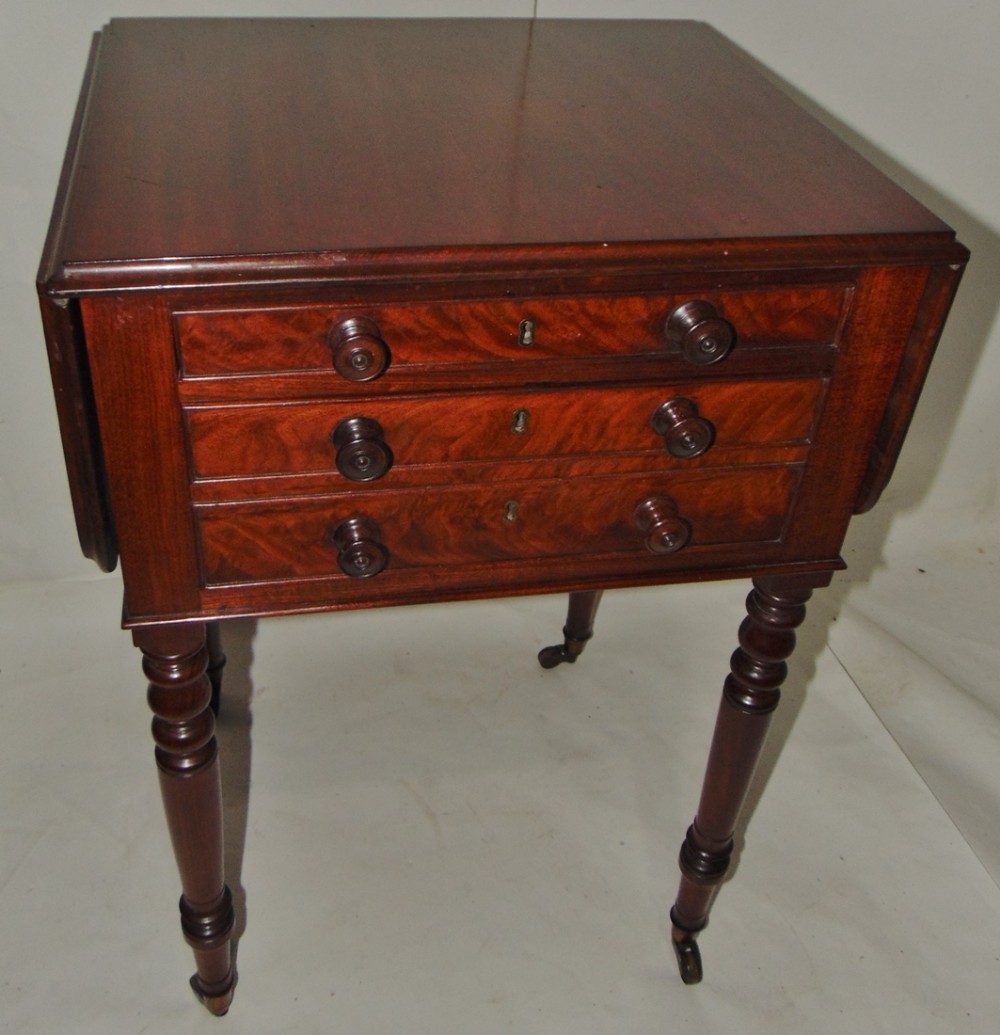 Georgian mahogany work pembroke table circa 1820