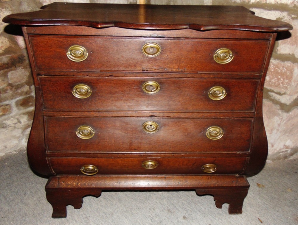 Dutch oak bombe chest circa 1770
