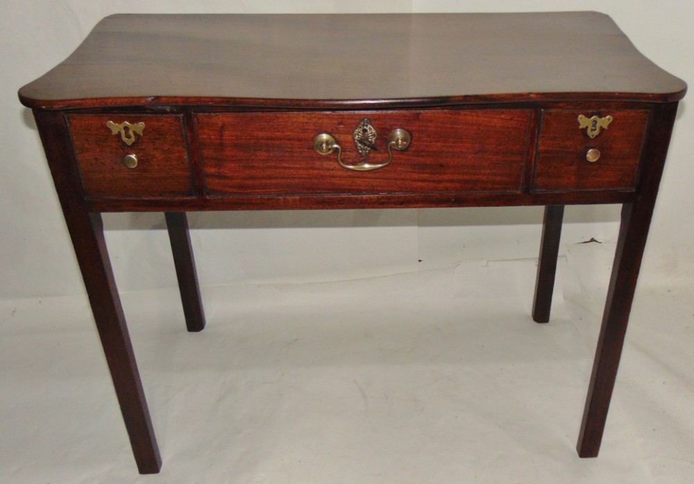 George III mahogany 3 drawer side table circa 1770
