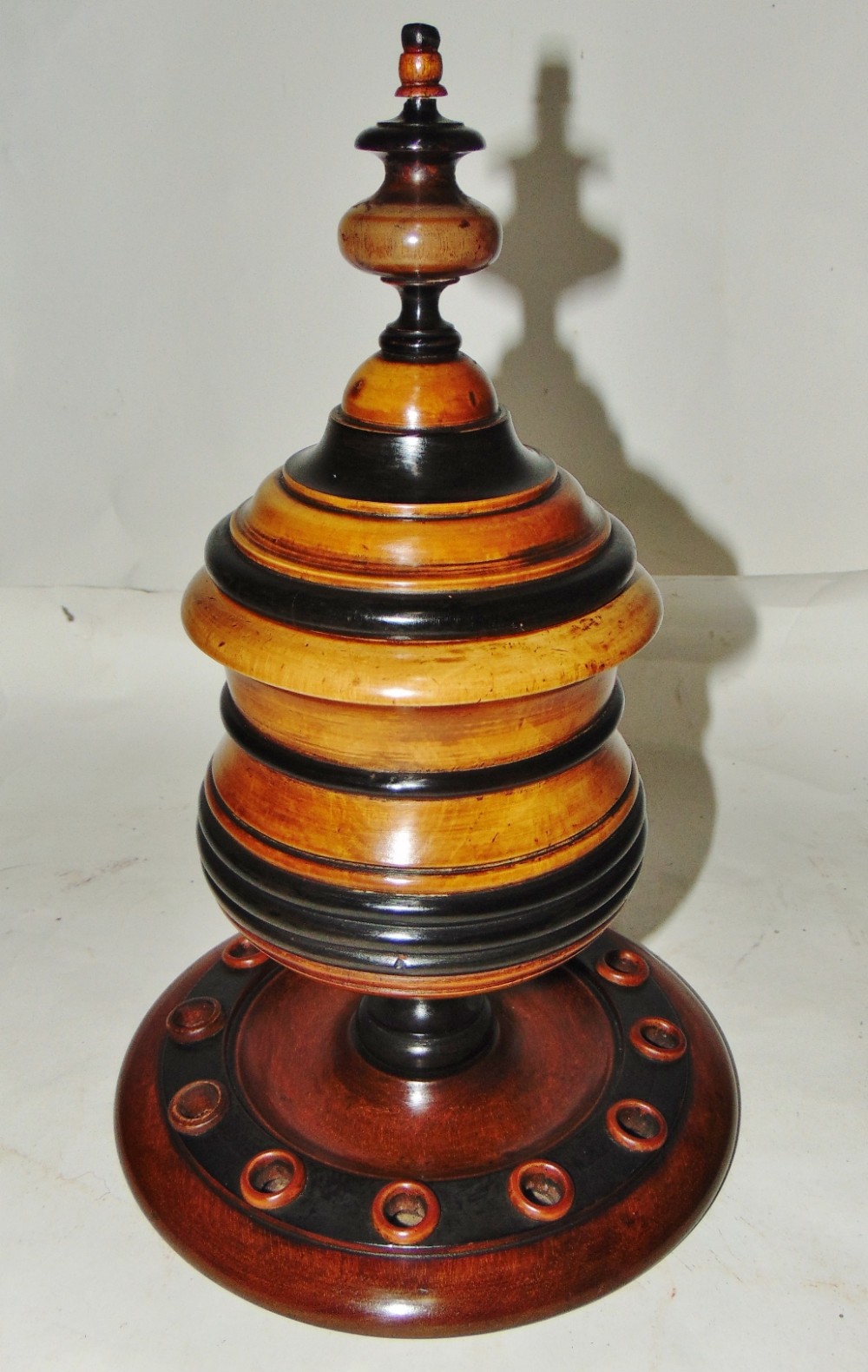 Large Dutch turned tobacco box circa 1820