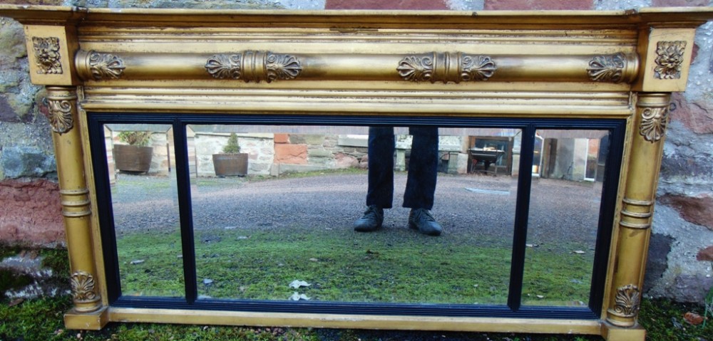 Regency gilt overmantle mirror circa 1825