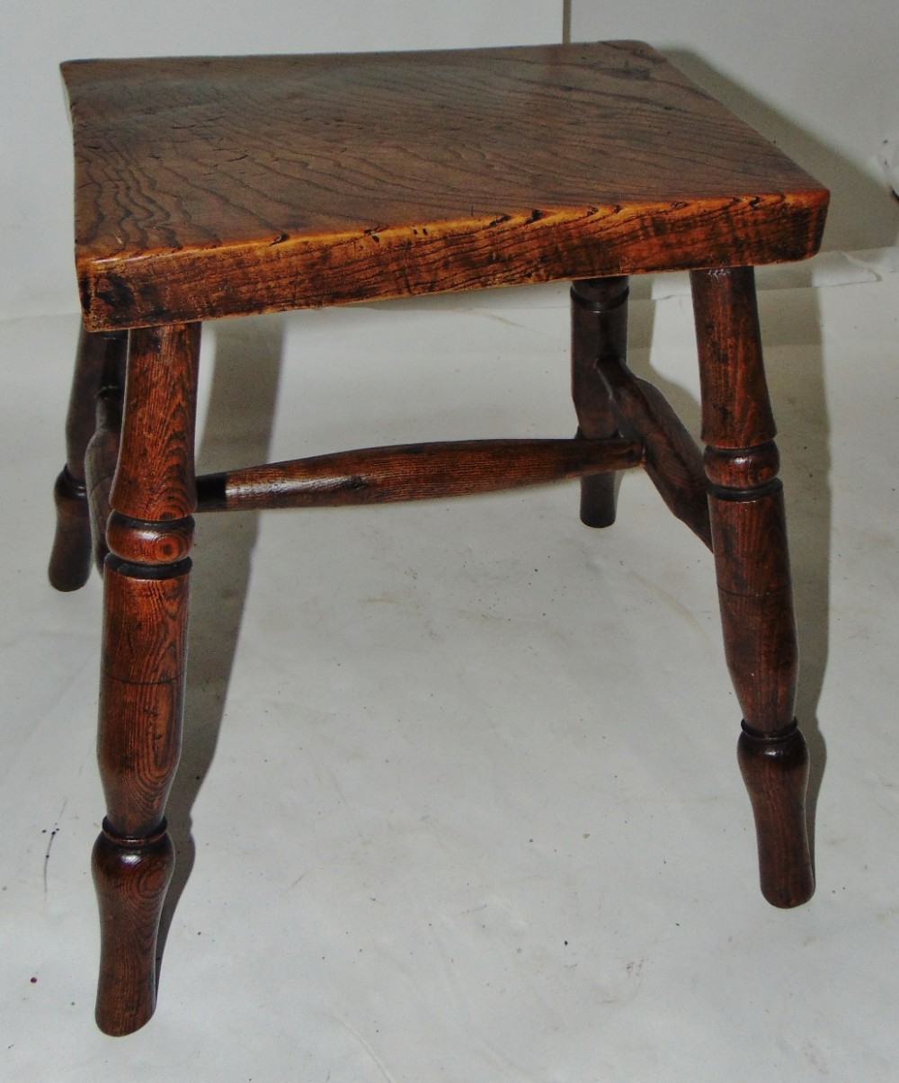 Late Georgian elm stool circa 1830
