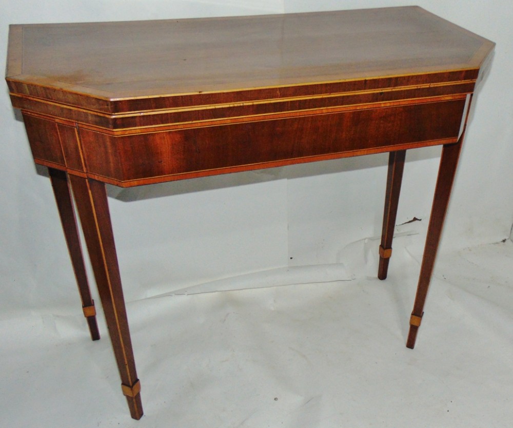 Scottish Sheraton mahogany card table circa 1795