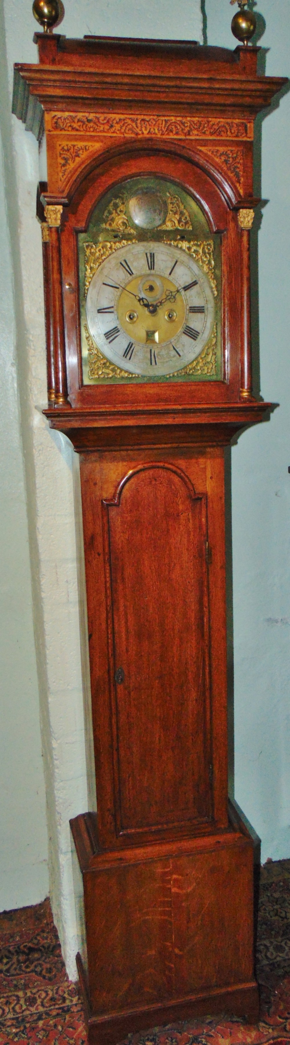 Scottish Georgian oak longcase clock circa 1745