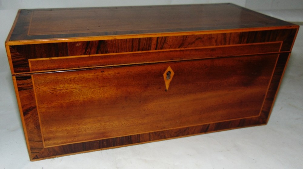 Georgian mahogany tea caddy circa 1800