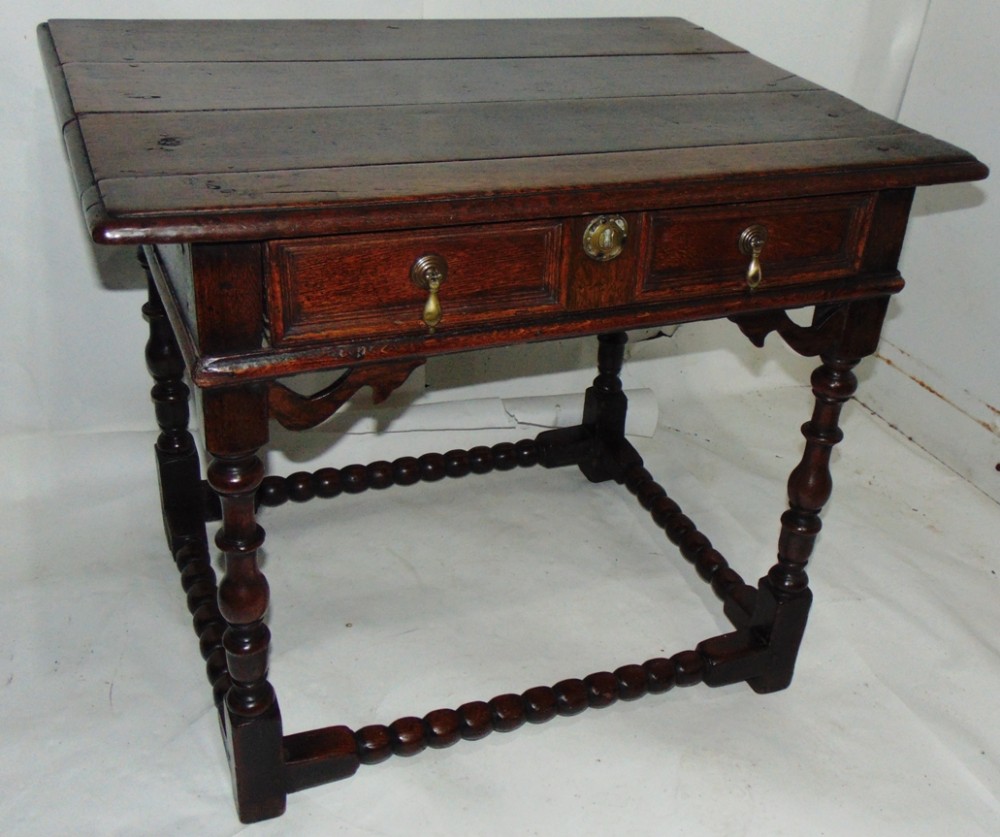 Jacobean oak side table circa 1675