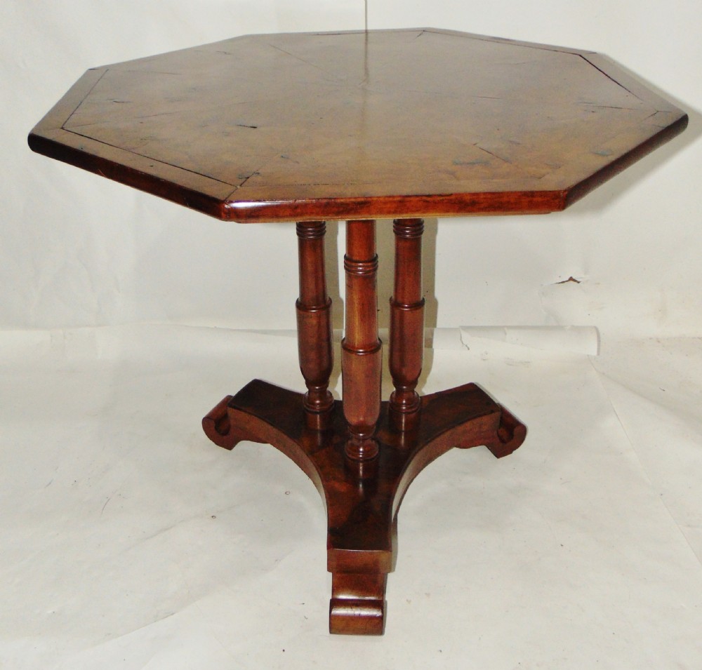 Maltese olive-wood centre table circa 1825 View II