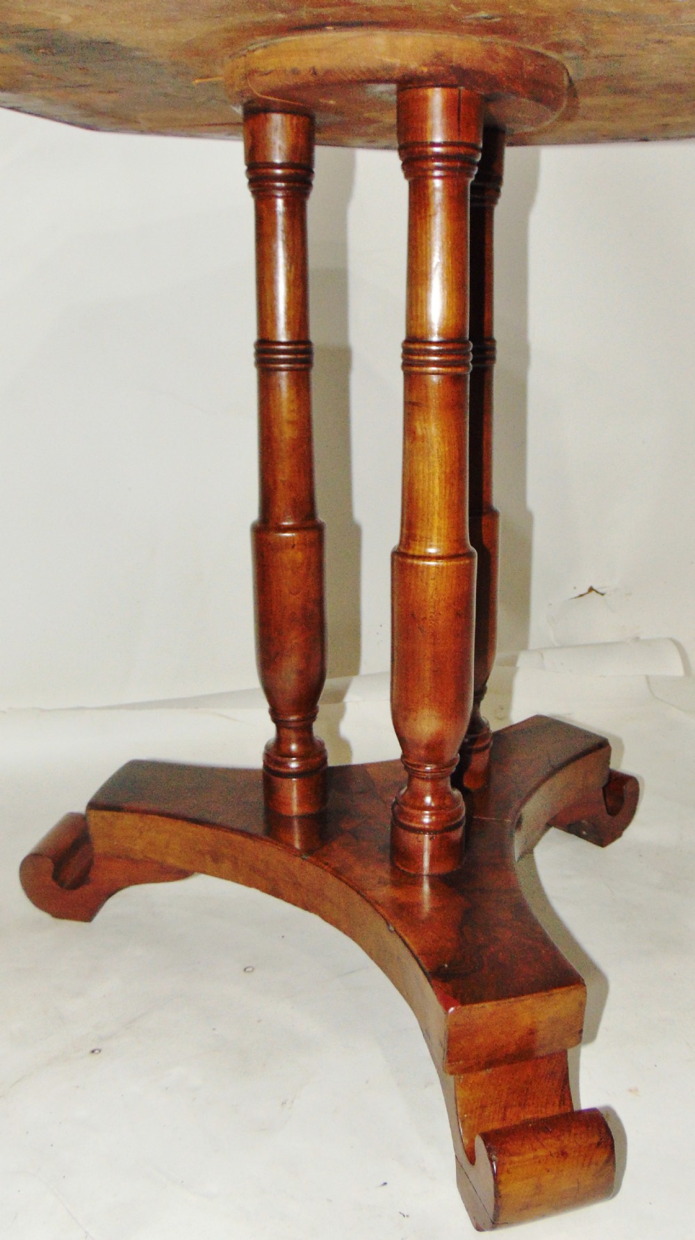 Maltese olive-wood centre table circa 1825 View V