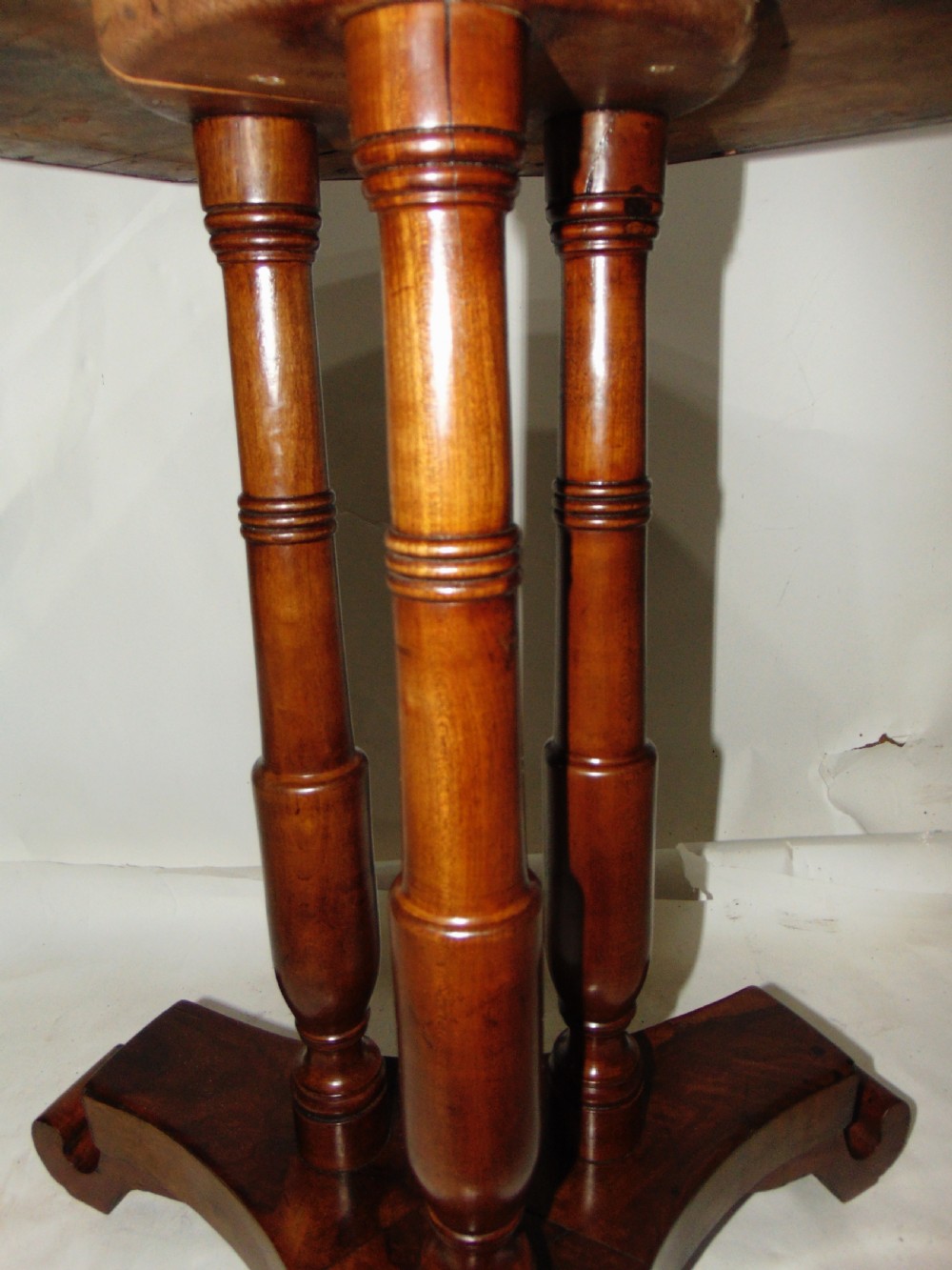 Maltese olive-wood centre table circa 1825 View VIII