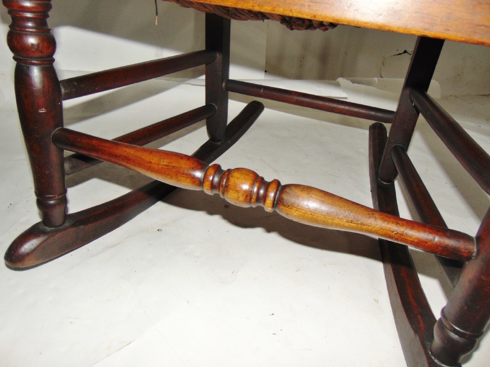 Late Georgian fruitwood rocking chair circa 1830 View IV