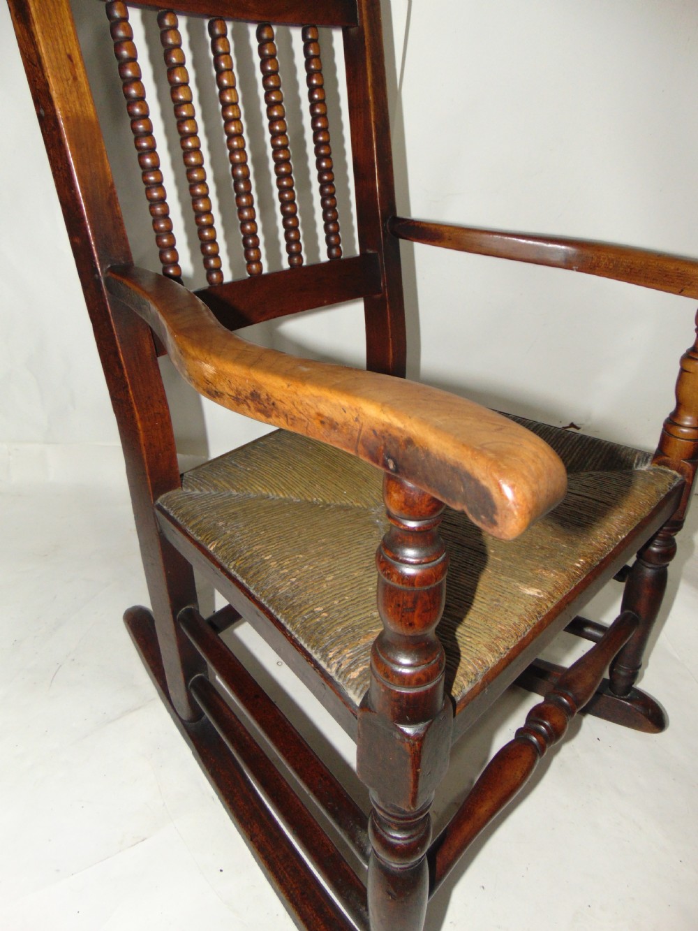 Late Georgian fruitwood rocking chair circa 1830 View VII