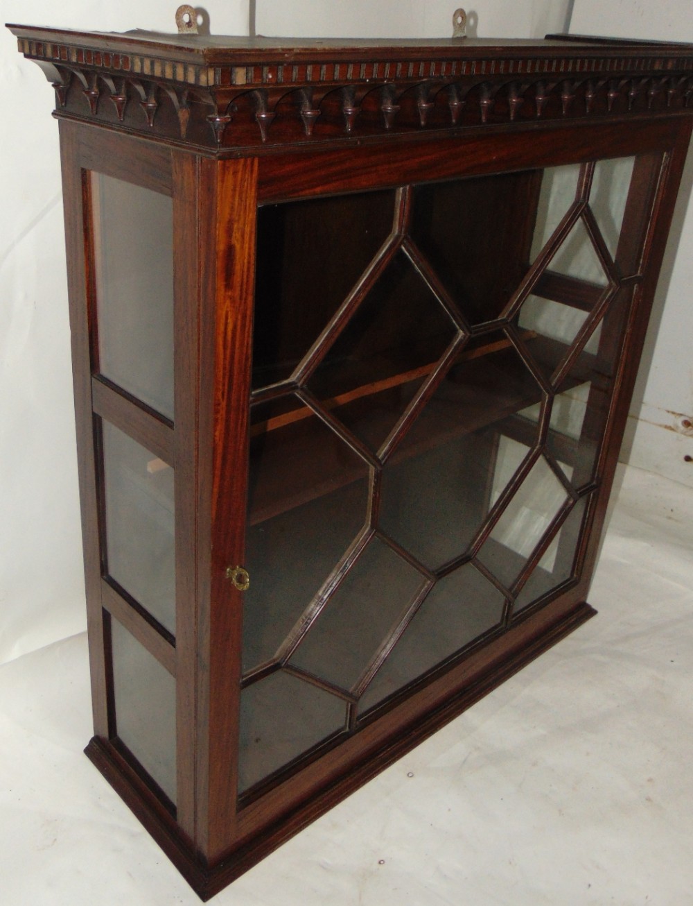 Georgian style mahogany hanging cabinet circa 1900
