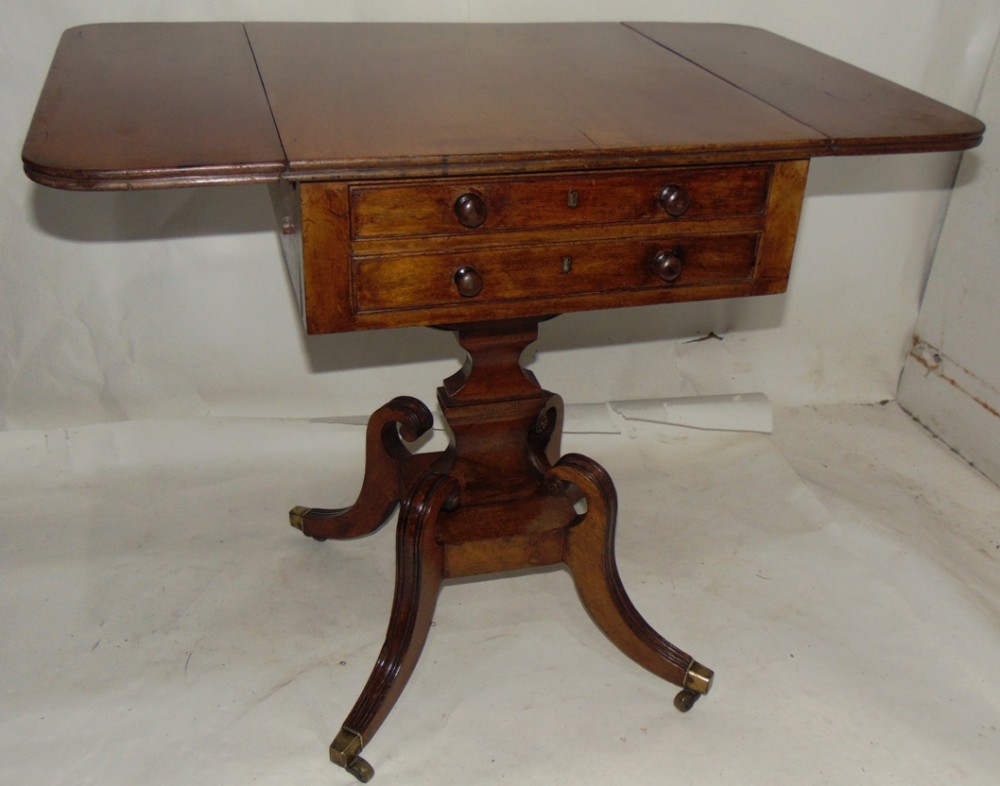 Regency mahogany work pembroke table circa 1815