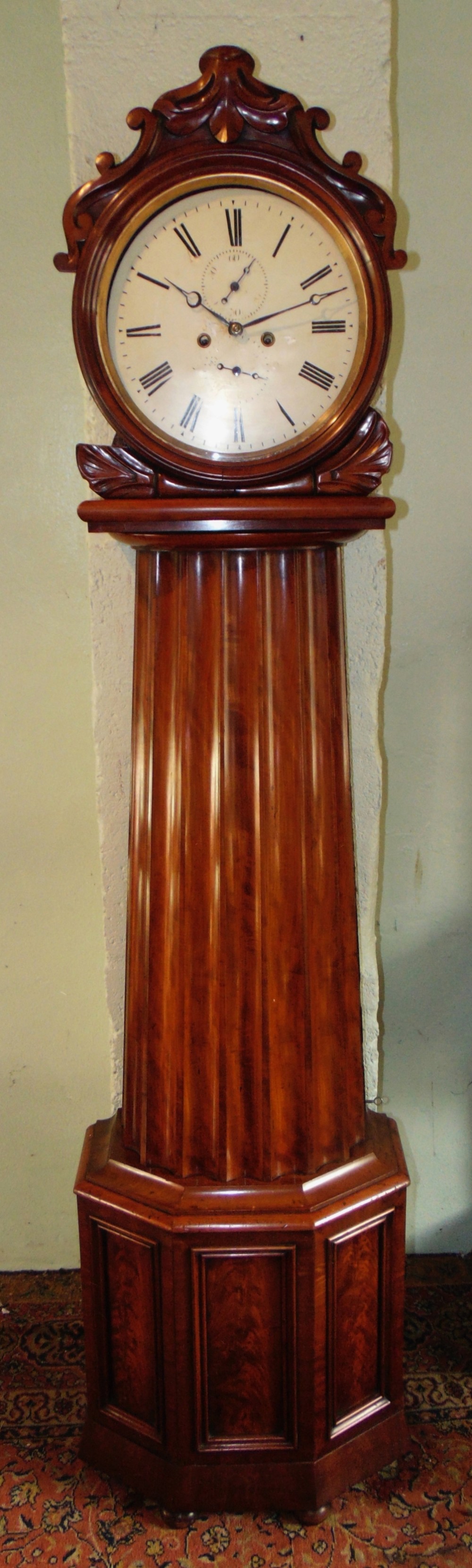 Scottish mahogany longcase clock circa 1850