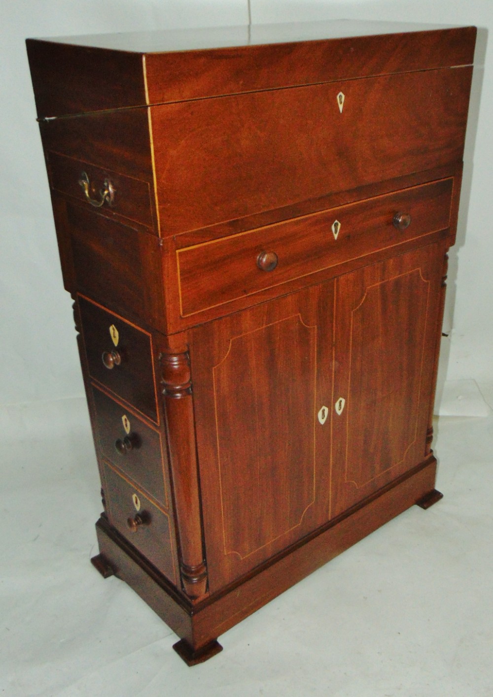 Georgian mahogany campaign desk circa 1800