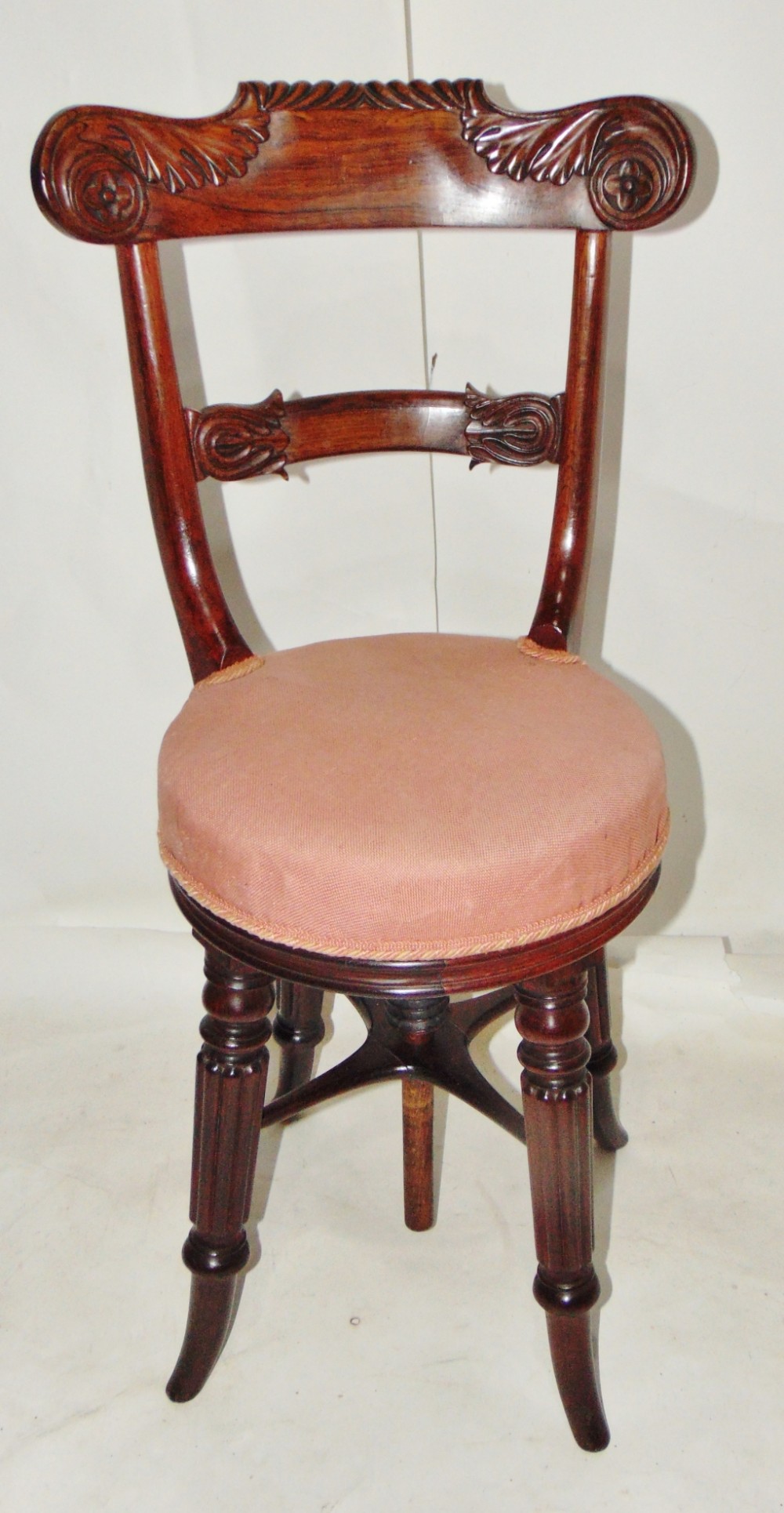 Regency rosewood adjustable music chair circa 1820