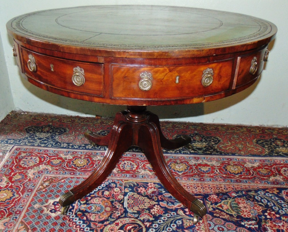 Georgian mahogany drum table circa 1800