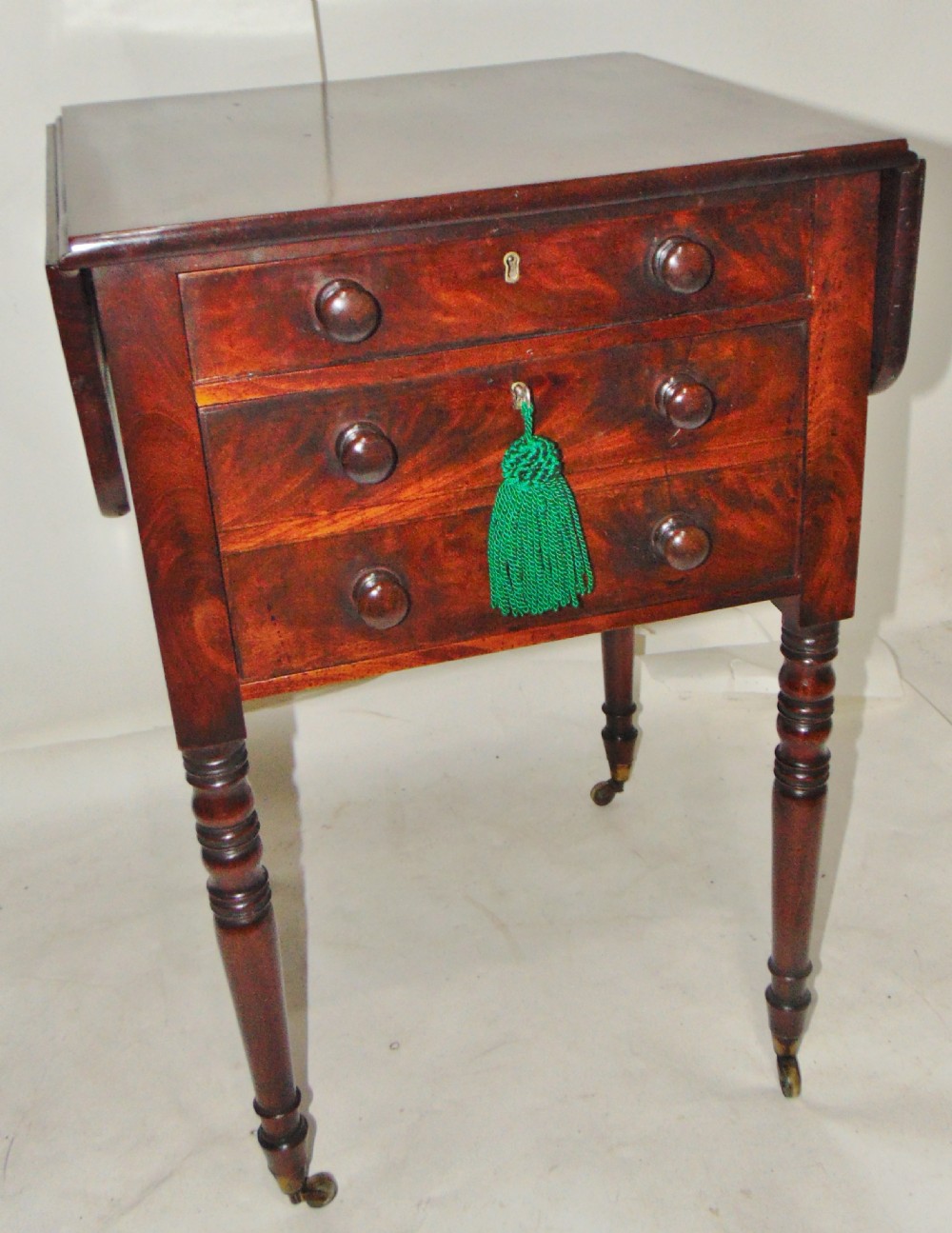 Georgian mahogany work pembroke table circa 1810