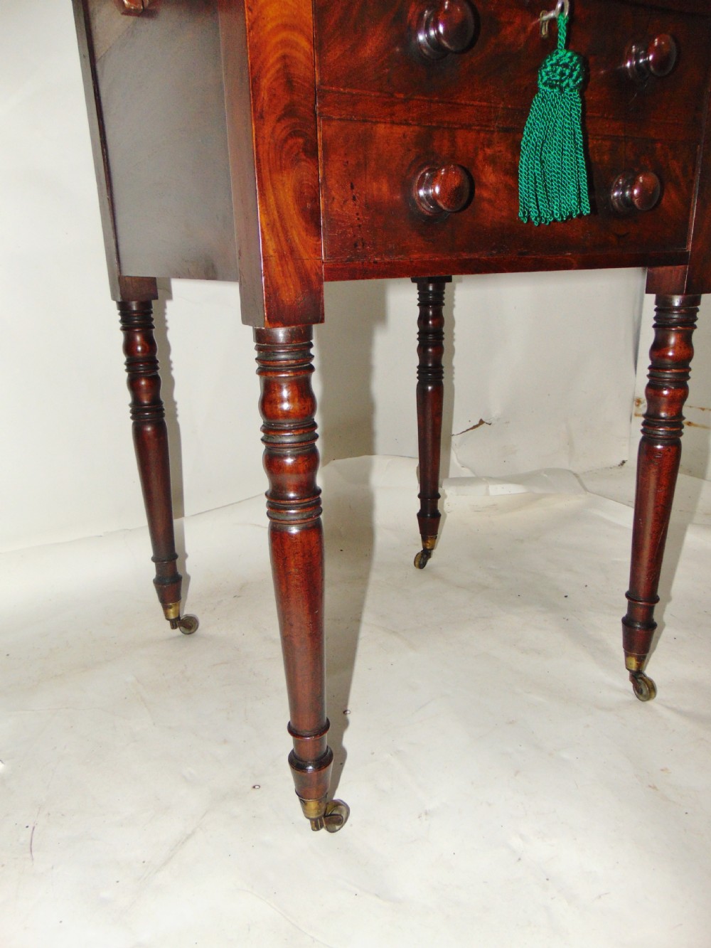 Georgian mahogany work pembroke table circa 1810 View VII