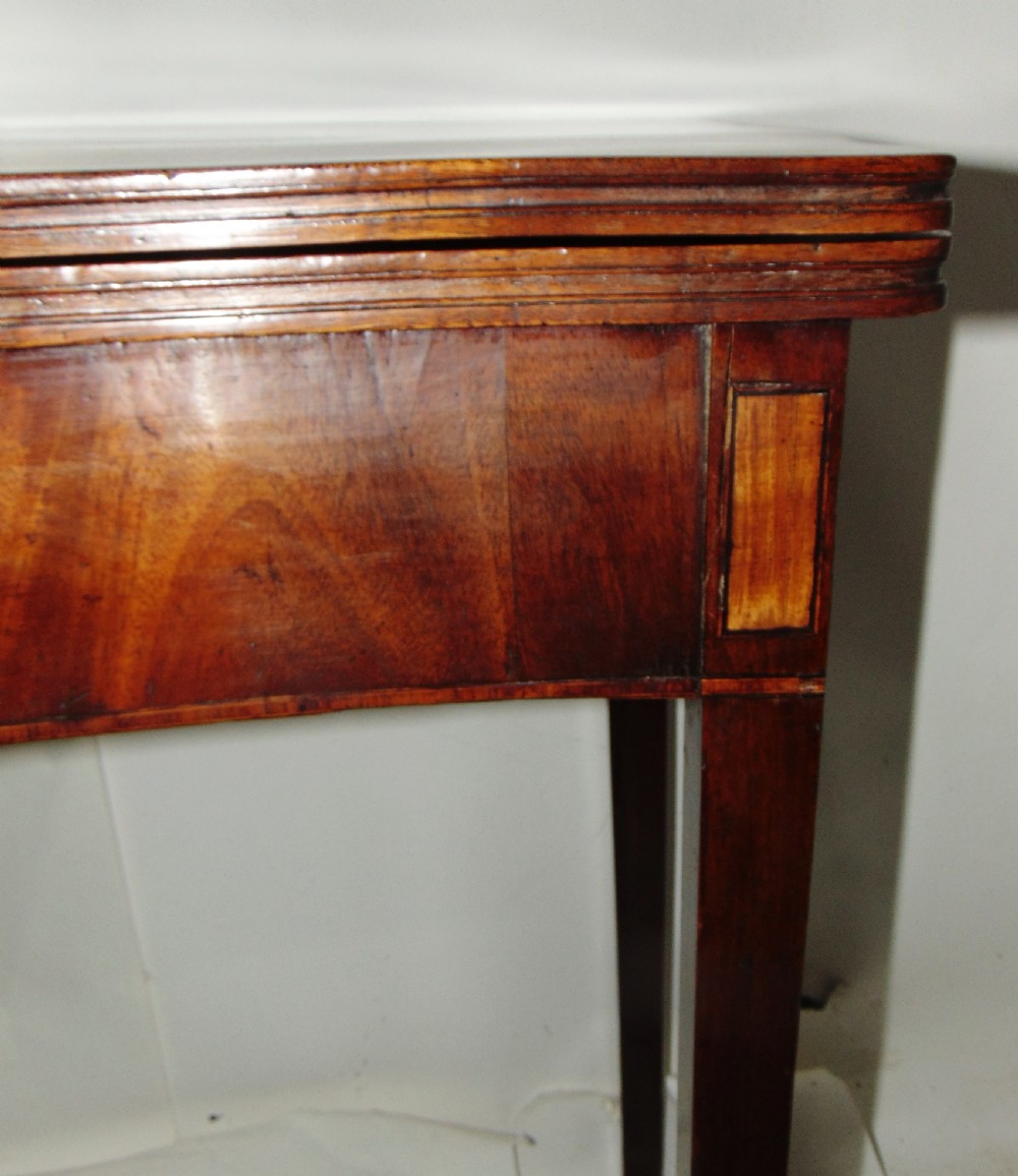 Georgian mahogany serpentine tea table circa 1790 View IV