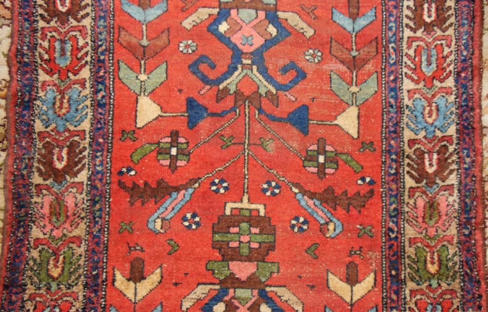 Antique Persian Hamadan long runner circa 1910 View V